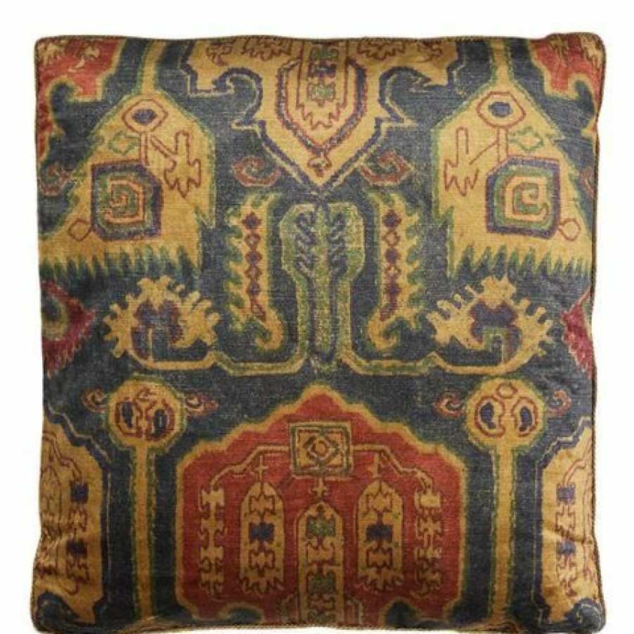 Dransfield & Ross Pamook Cushion Azure & Wine 58X58Cm | * Best