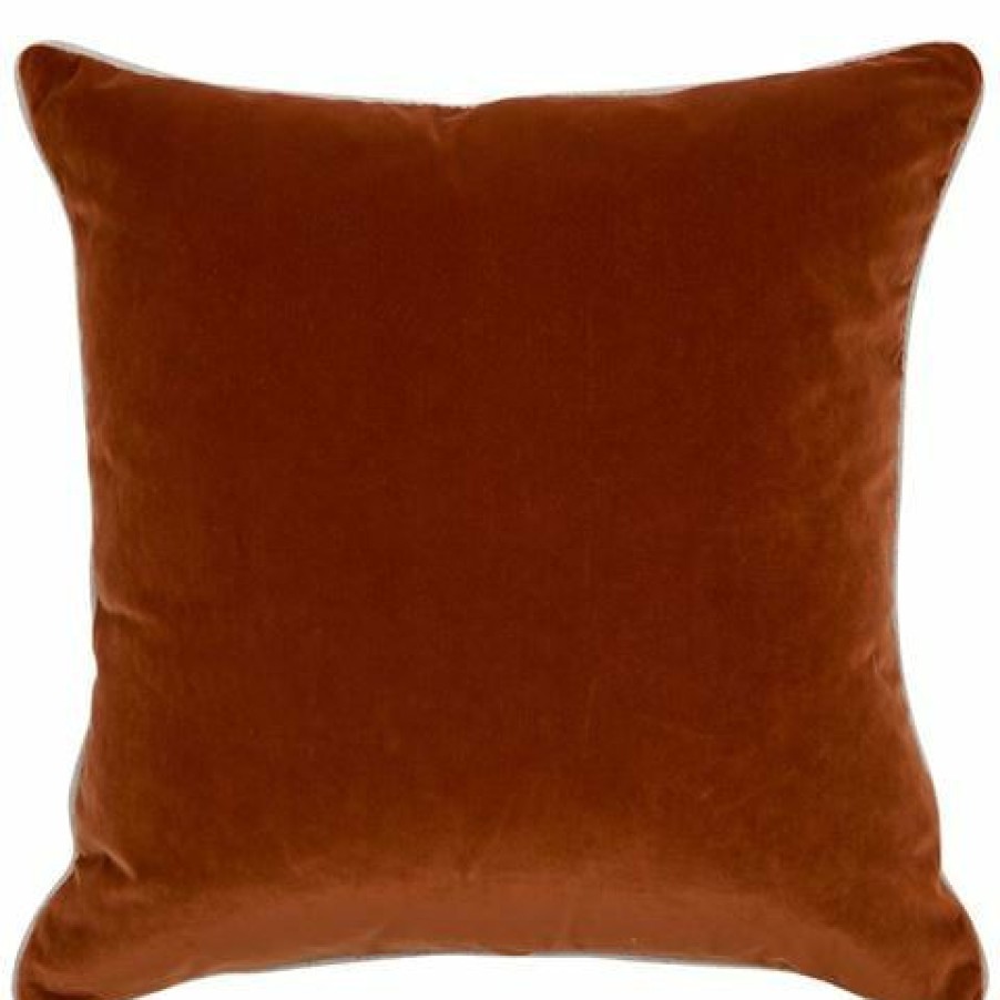 Cafe Lighting Sass Square Feather Cushion Caramel Velvet | * Best