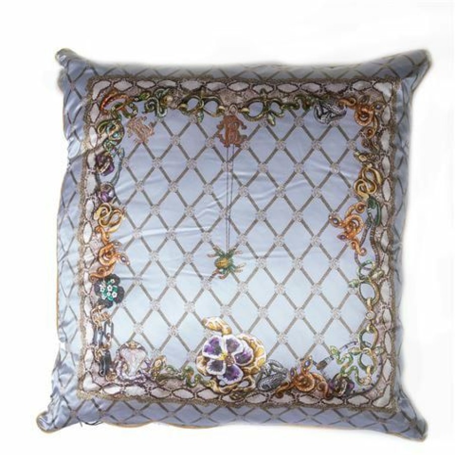 Roberto Cavalli Spider Silk Cushion Light Blue 60X60Cm | * Wholesale